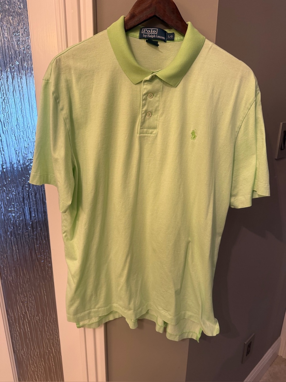 Polo Ralph Lauren Pima Cotton Polo Shirt Men’s Large Lime Green Short Sleeve